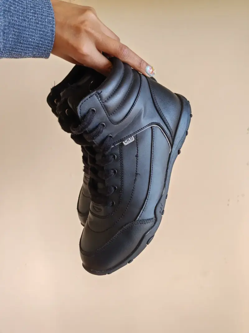 Botines de cuero negro CKJ para hombre - 4