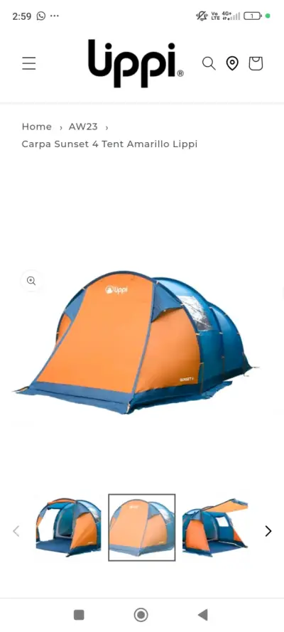 Carpa Lippi Sunset 4 para 4 personas - miniatura 1