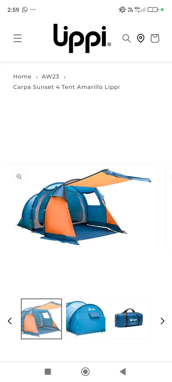 Carpa Lippi Sunset 4 para 4 personas - 2
