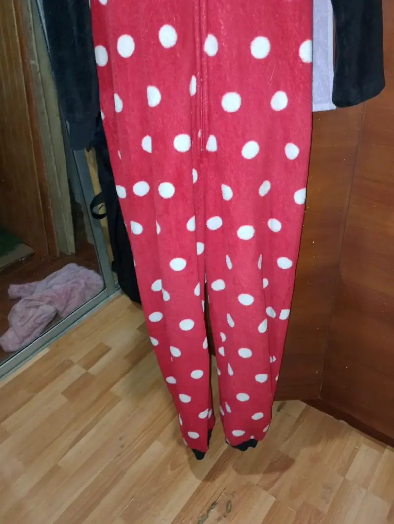 Pijama enterizo de polar con diseño de lunares - 2