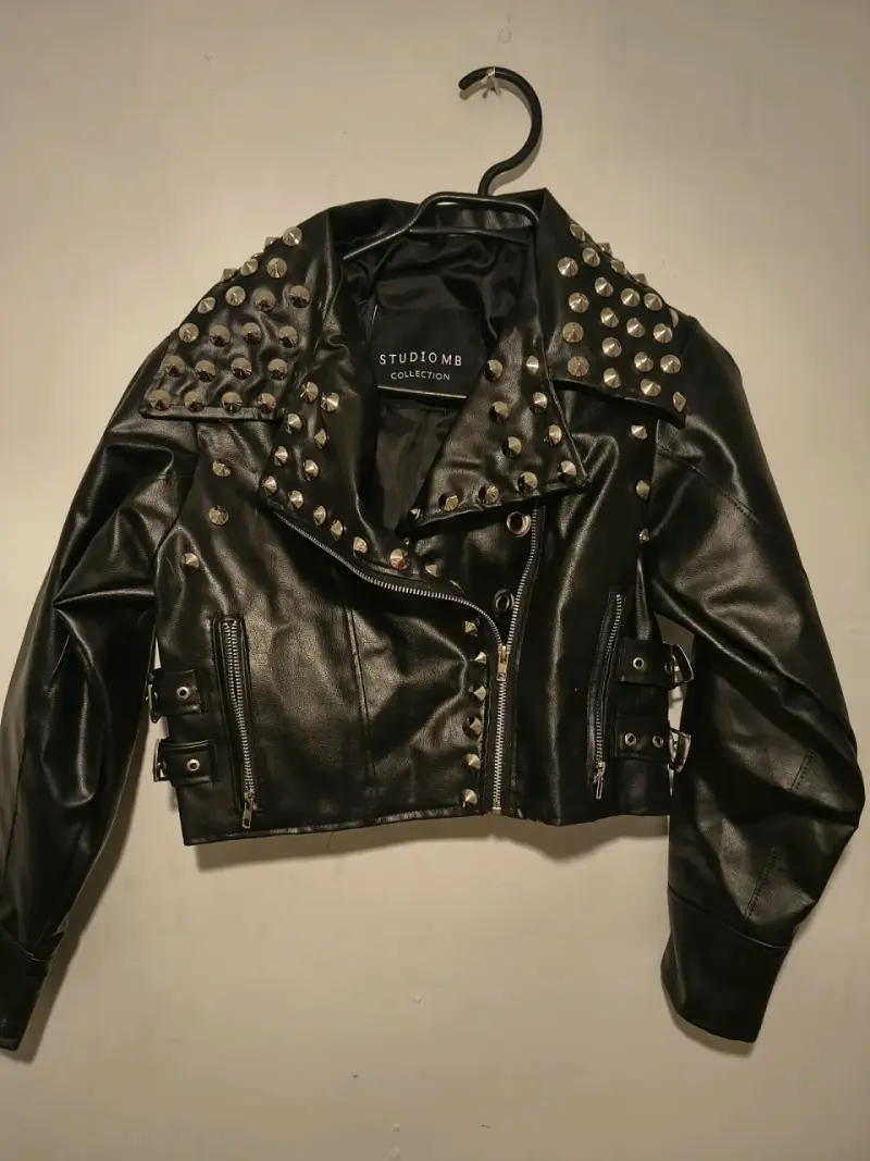 Chaqueta de cuero marrón estilo vintage - 3