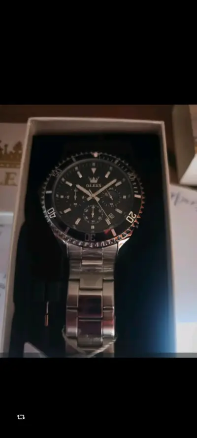 Reloj de Pulsera OLEVS Cronógrafo Verde y Negro - miniatura 1
