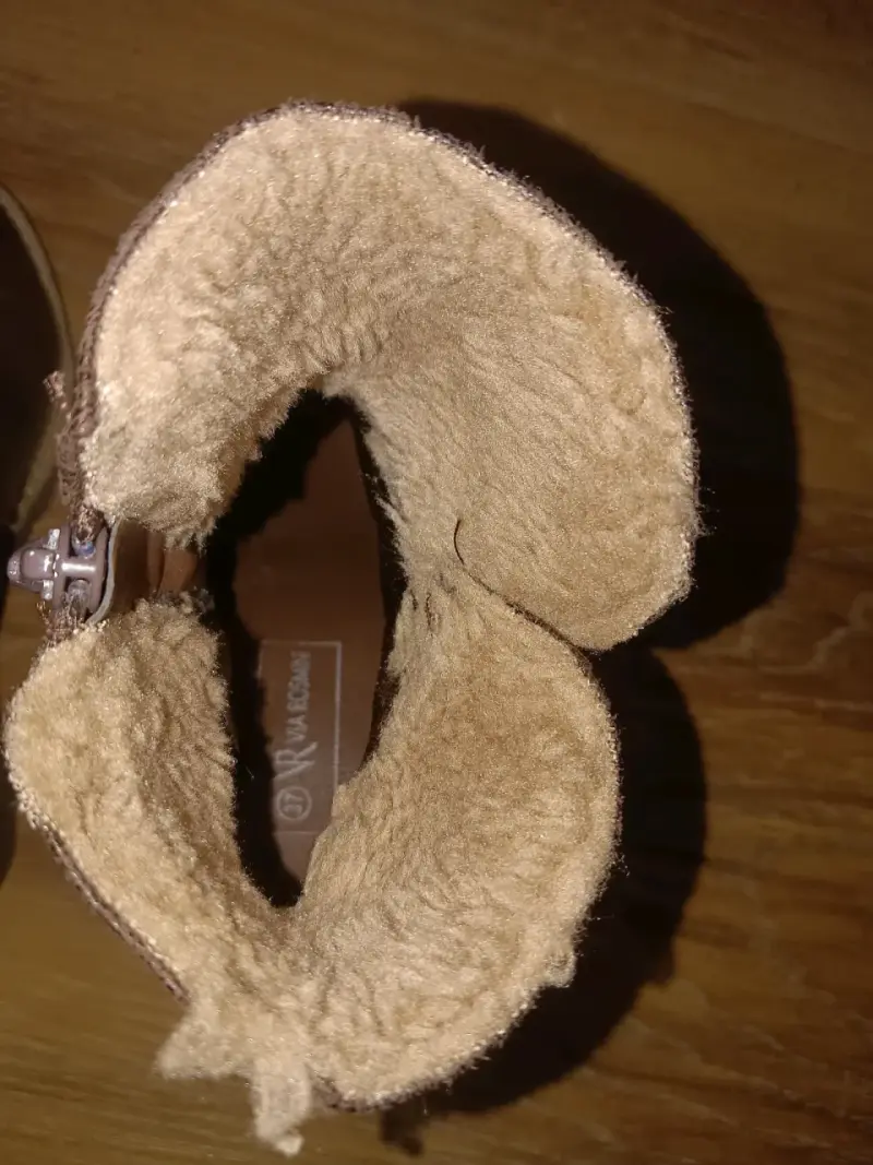 Botines de cuero marrón con forro de lana - 2