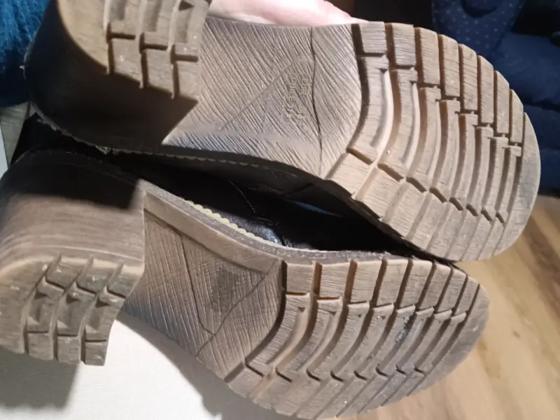 Botines de cuero marrón con forro de lana - 3