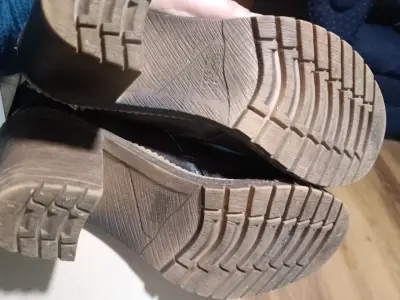 Botines de cuero marrón con forro de lana - miniatura 3