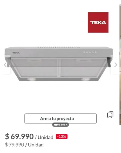 Campana extractora Teka gris 60cm - miniatura 1