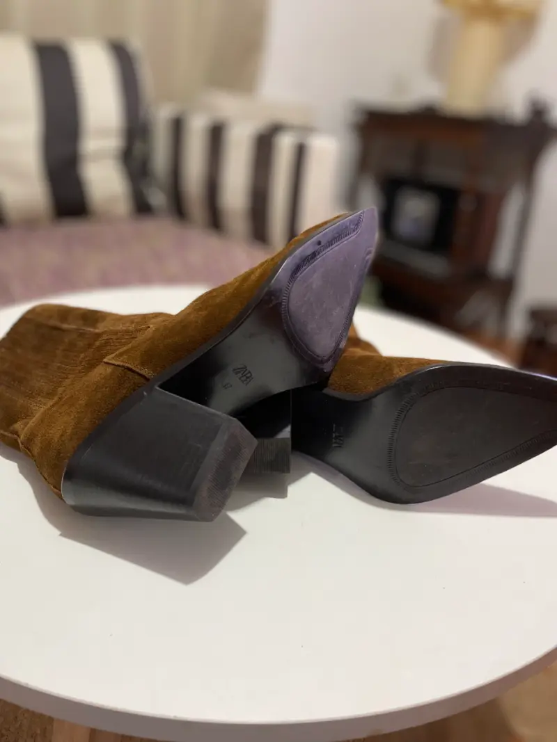 Botines de gamuza marrón para mujer - 3