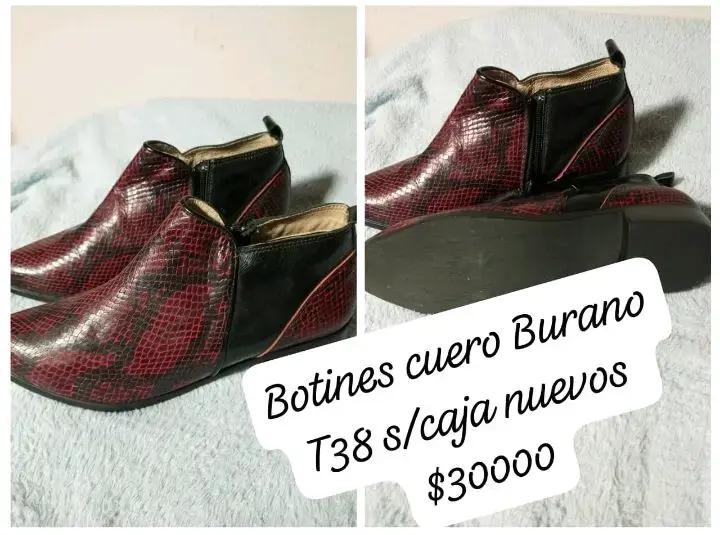 Botines de cuero negros talla 38 nuevos - 2