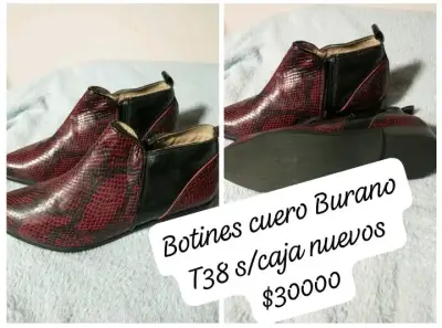 Botines de cuero negros talla 38 nuevos - miniatura 2