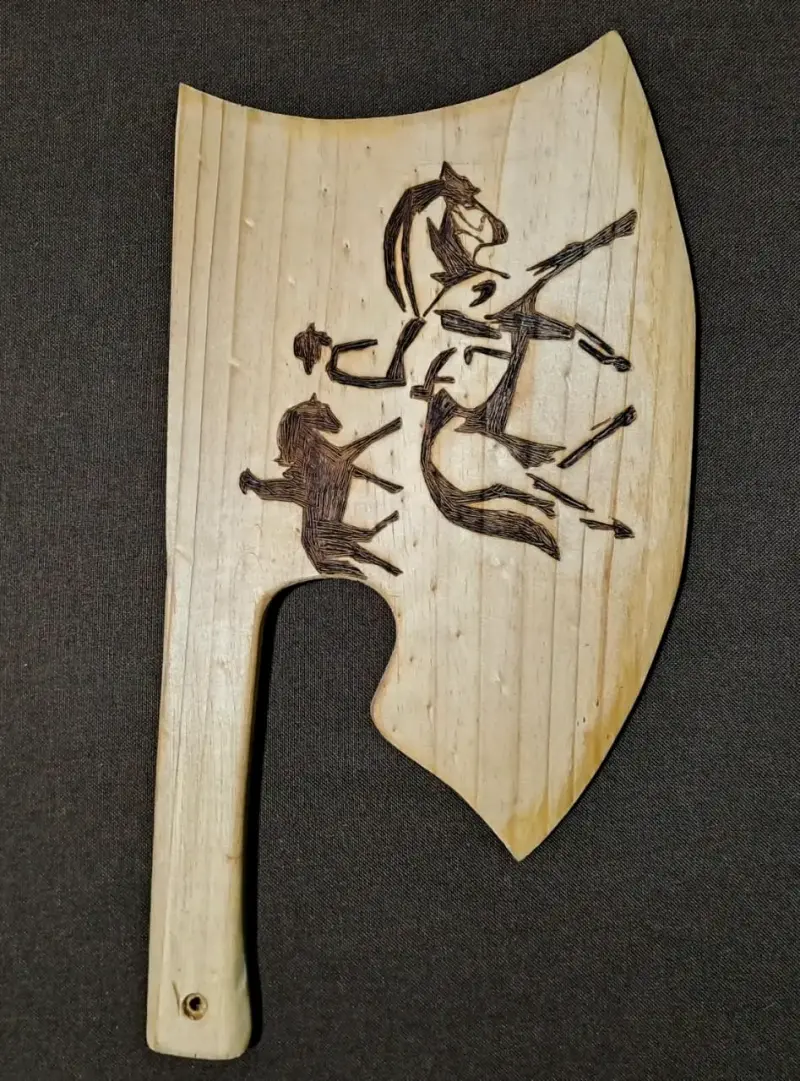 Tablas de madera con dibujo quemado - 4