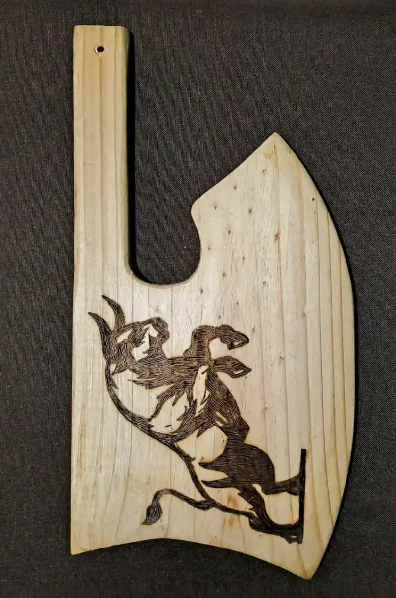 Tablas de madera con dibujo quemado - 5