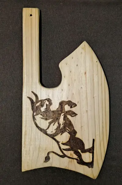 Tablas de madera con dibujo quemado - miniatura 5