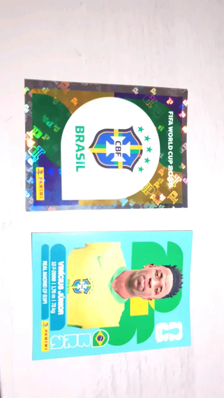 Lámina Panini Vinícius Júnior Brasil 2026 - 2