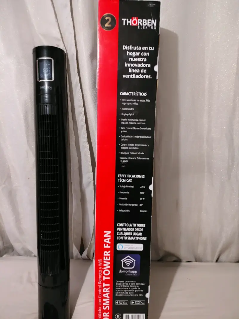 Ventilador de Torre Thorben Negro con Control Remoto - 5