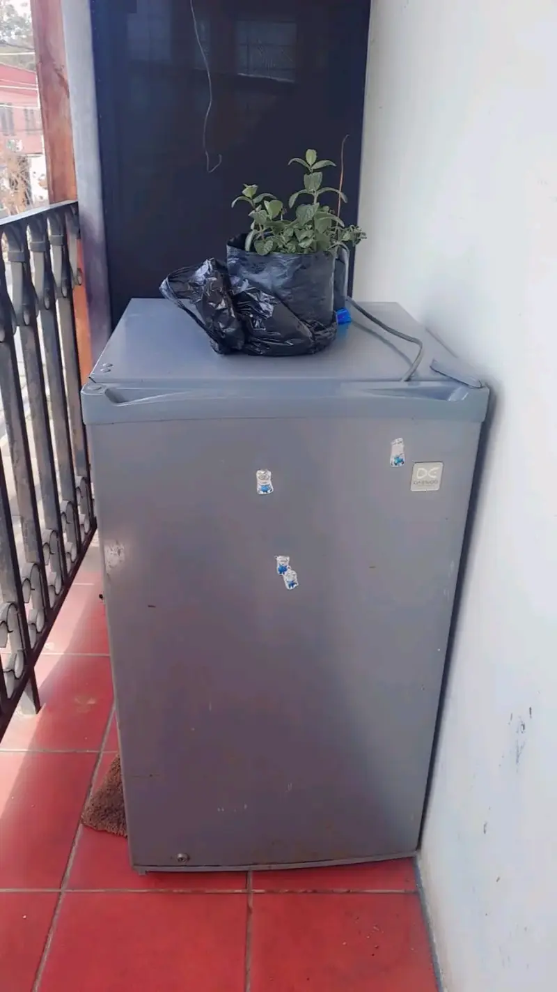 Refrigerador pequeño gris en buen estado - 3