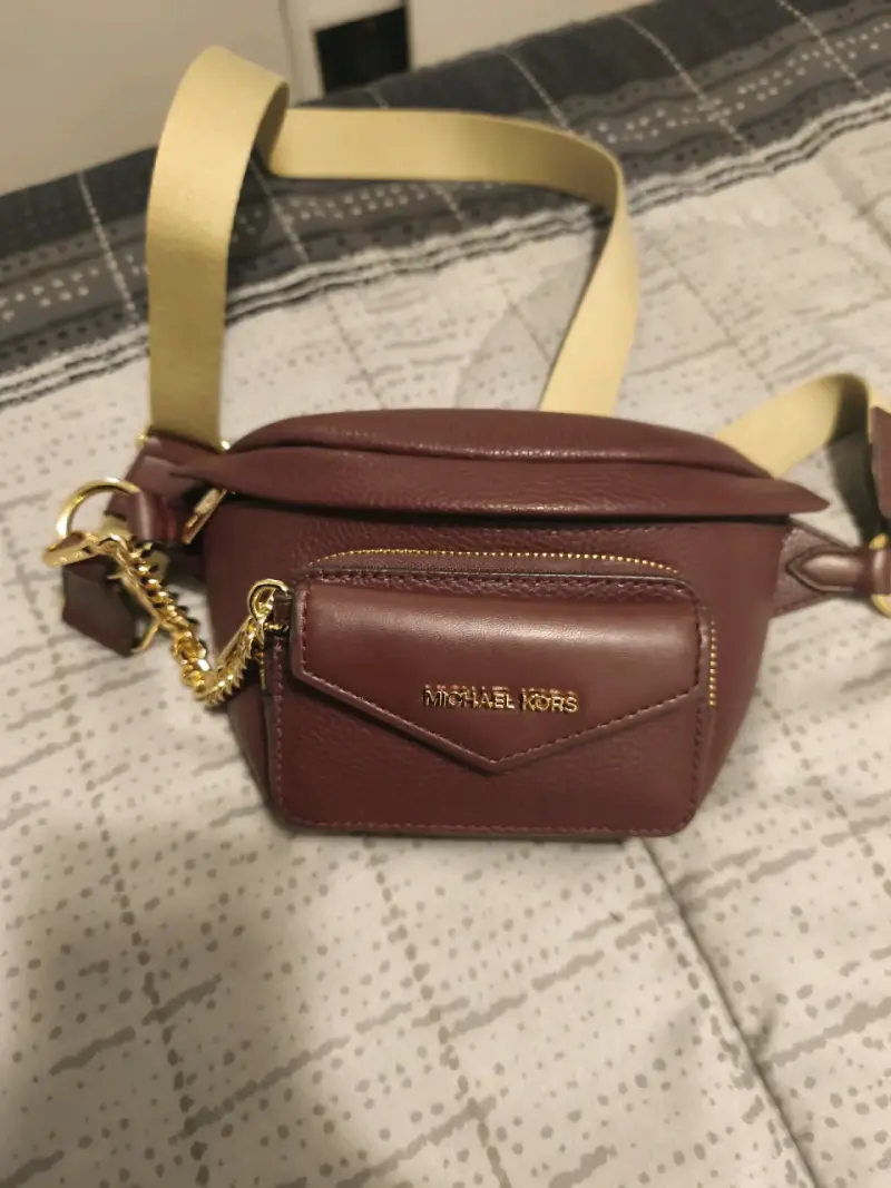 Riñonera de cuero Michael Kors burdeos - 3