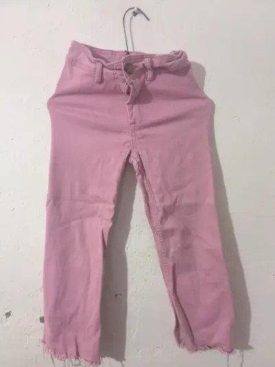 Pantalones rosados para niña con diseño casual - miniatura 1
