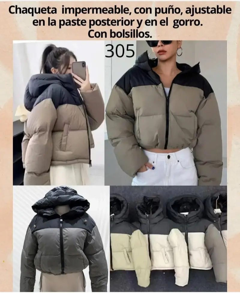 Chaqueta impermeable  tallas surtidas y colores - 2