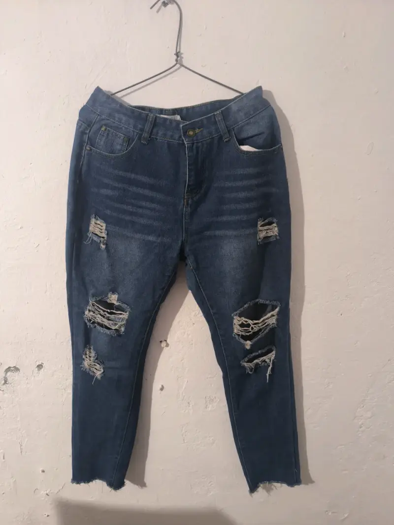 Jeans negros, gris y azules con detalles dama - 3