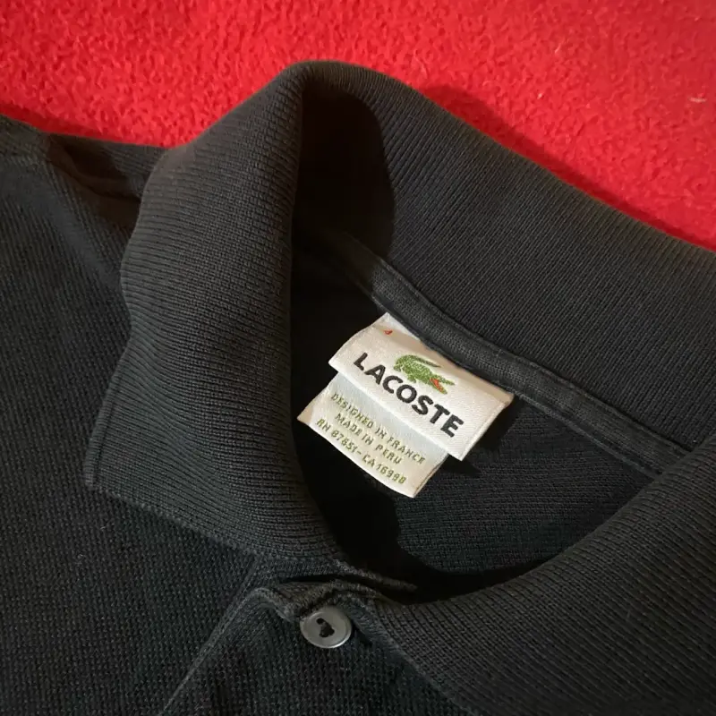 Polera Polo Negra Lacoste Talla M para Hombre - 3