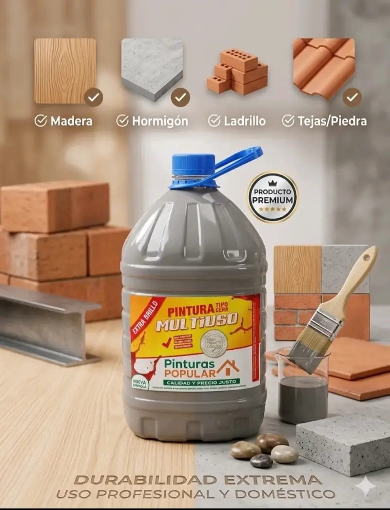 Pintura Multiuso Tipo Cera Extra Brillo 5L