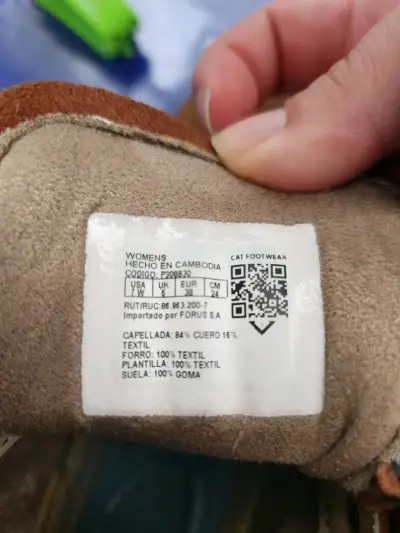 Botas de cuero marrón Caterpillar para mujer - miniatura 5