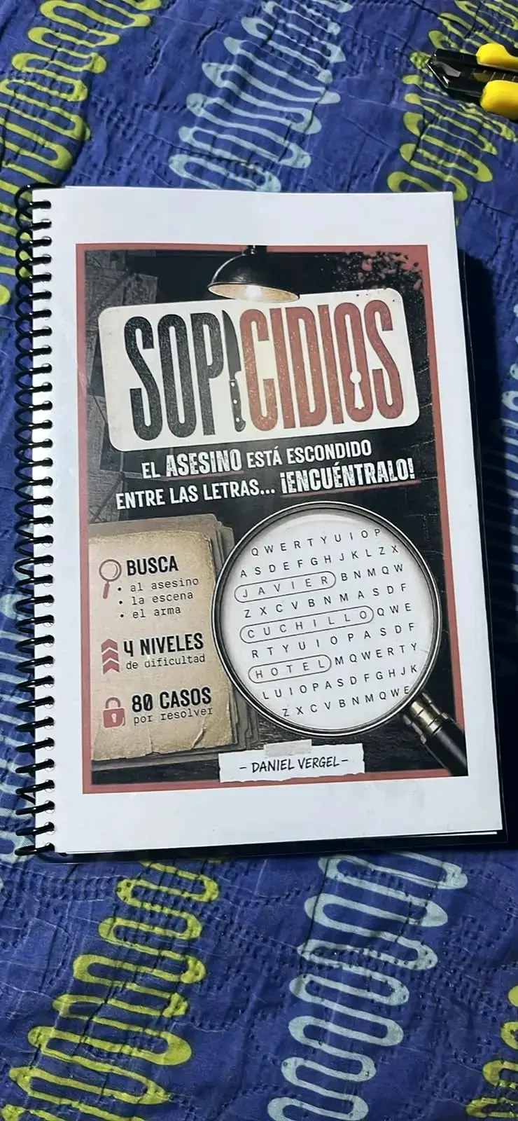 Libro de Sopa de Letras Sopicidios con 80 Casos