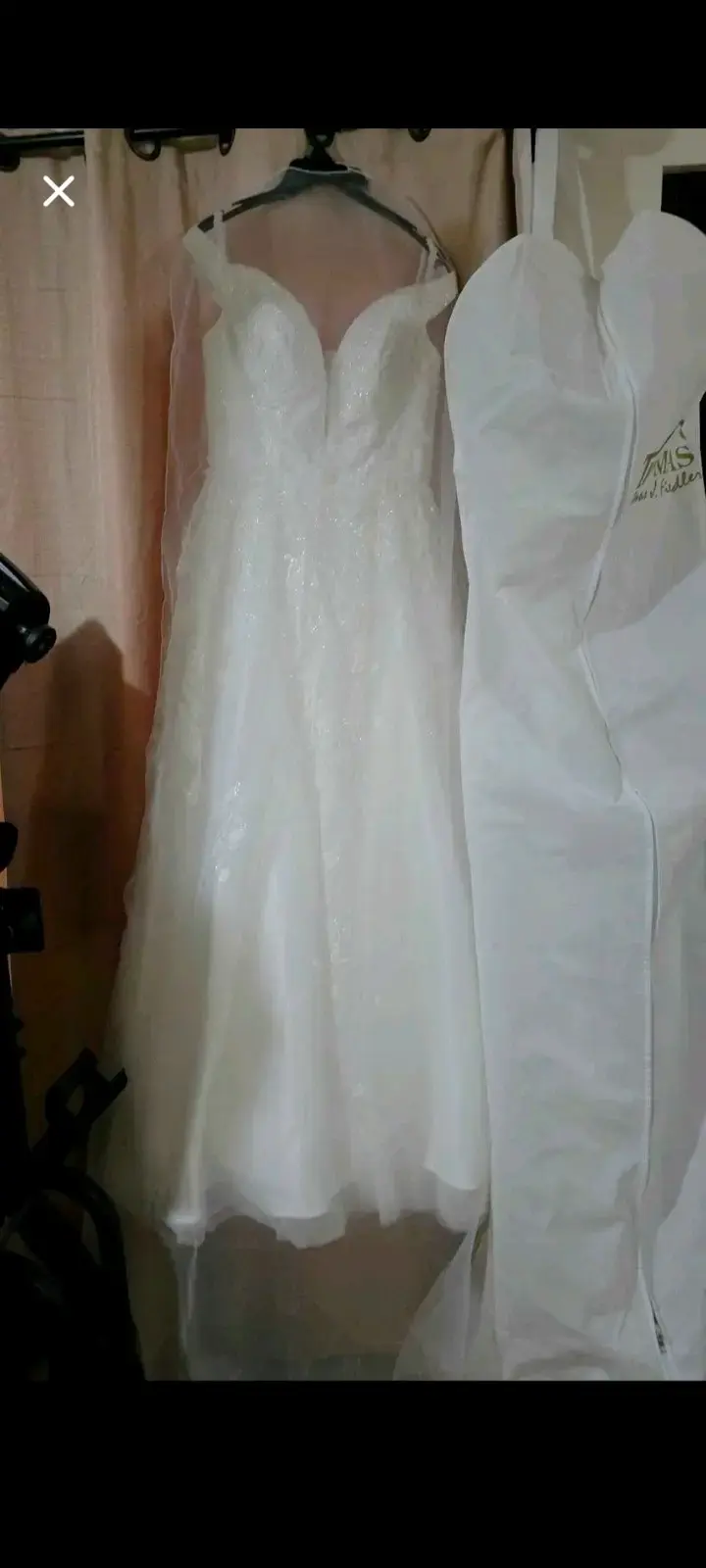 Vestido de Novia Blanco con Encaje - 2
