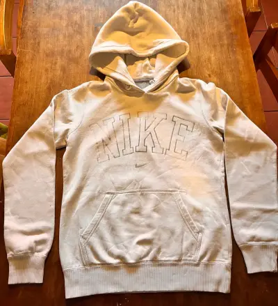 Polerón con capucha Nike beige unisex - miniatura 1