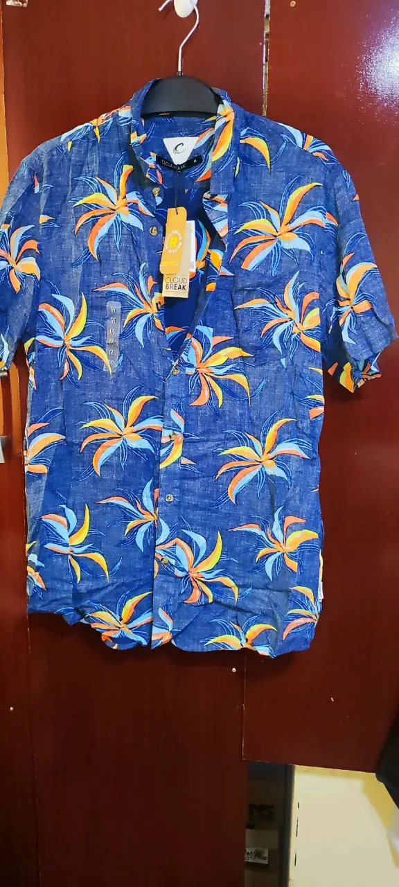 Camisa estampada Cloud Break azul tropical - 2