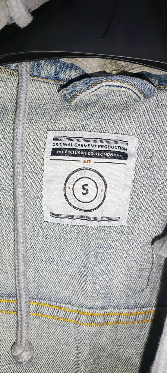 ChaquetJeans de mezclilla azul  costuras amarilla - 2