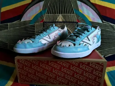 Zapatillas Vans Lowland CC Flame Azul Claro - miniatura 2