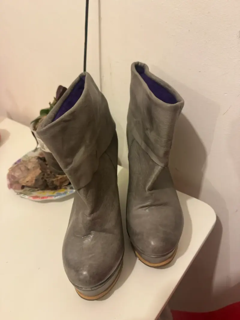 Botines de Cuña Grises para Mujer - 3