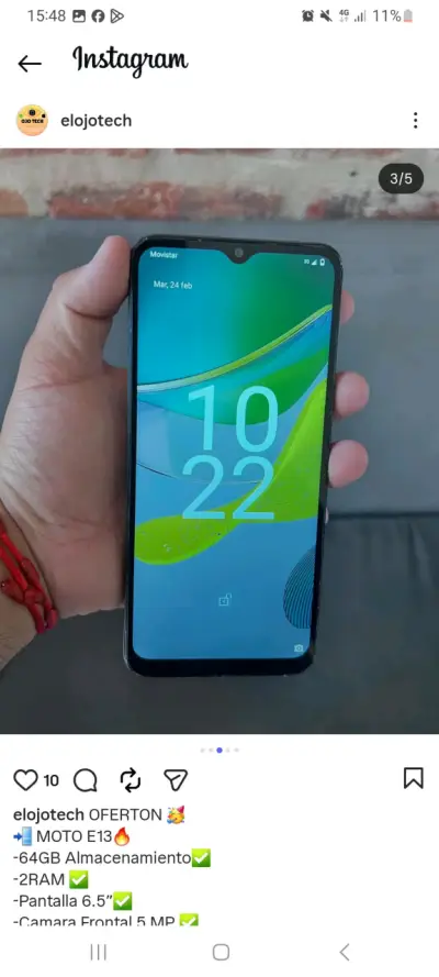 Smartphone Motorola Moto E13 64GB Azul - miniatura 1