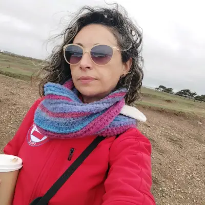 Bufanda de lana multicolor para mujer - miniatura 1