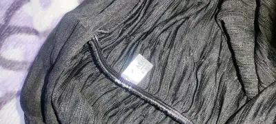 Calza leggins negros de mujer con diseño acanalado - miniatura 1
