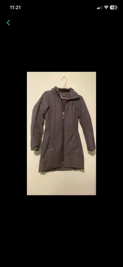 Abrigo largo con capucha para mujer Doite - miniatura 1