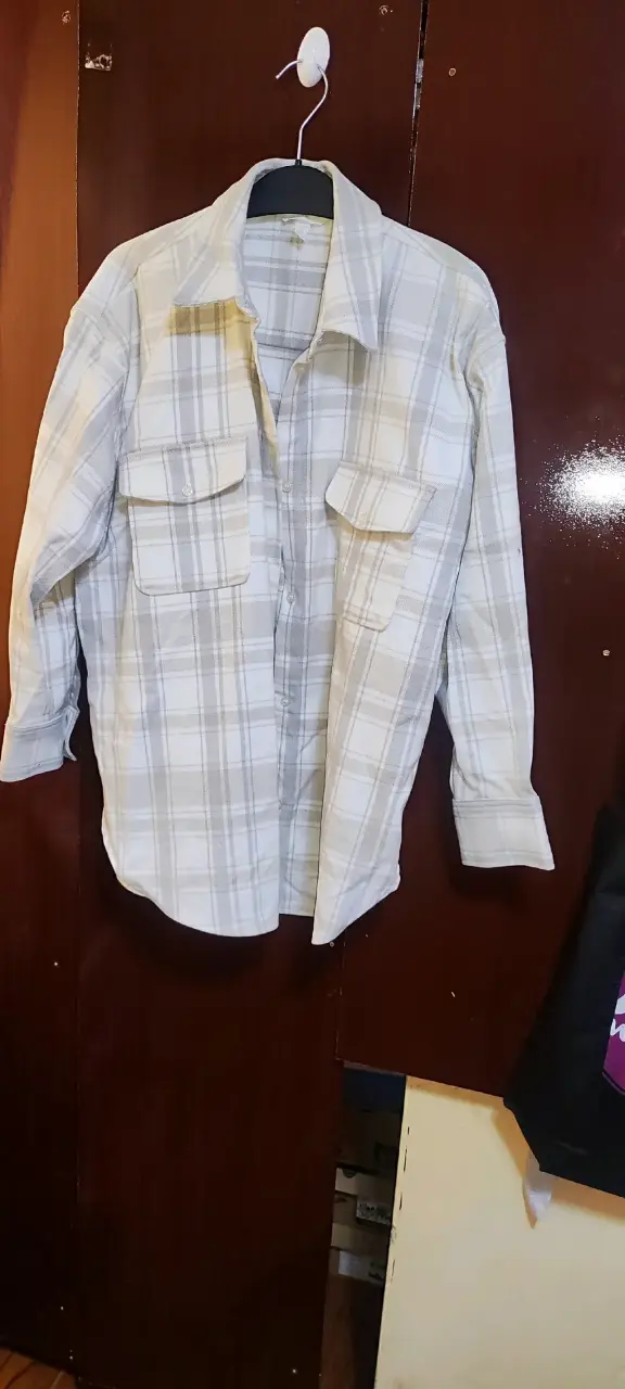 Camisa de franela a cuadros para hombre - 1