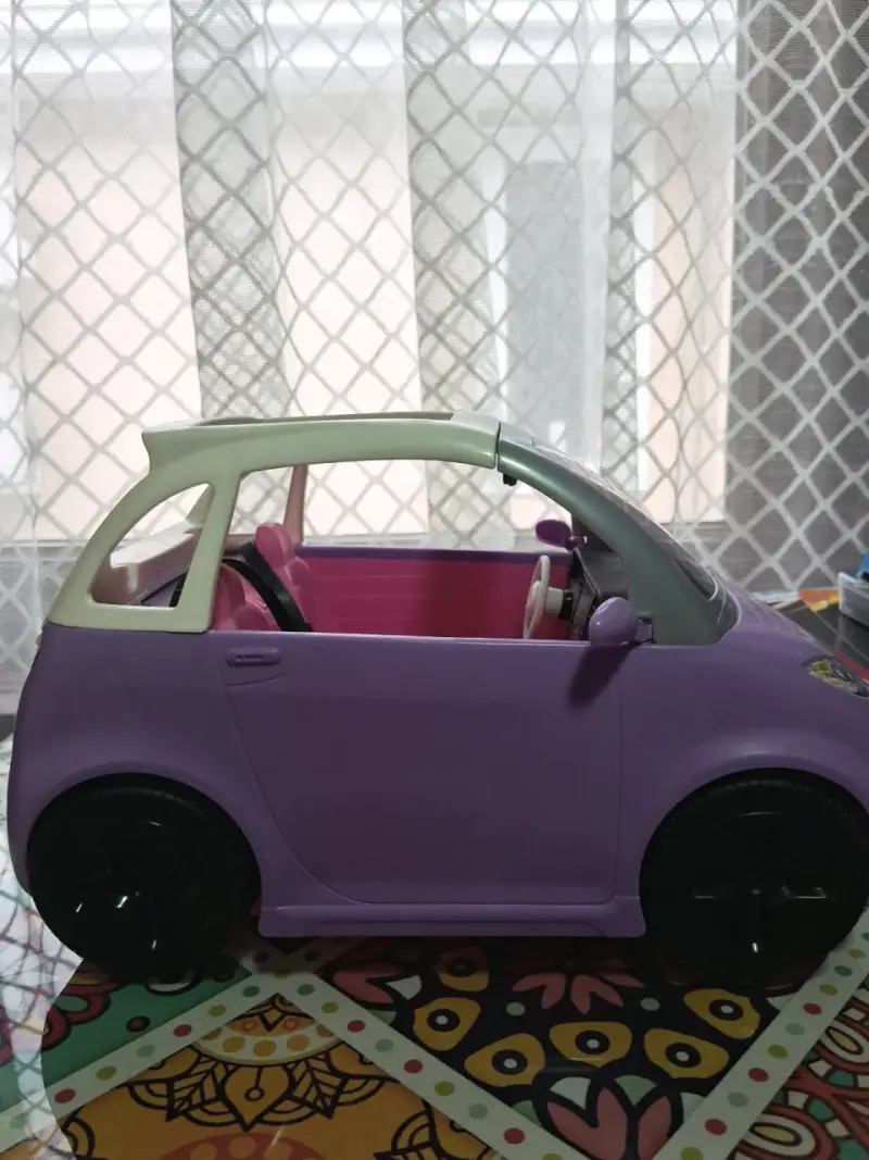Auto de juguete convertible Barbie morado - 3