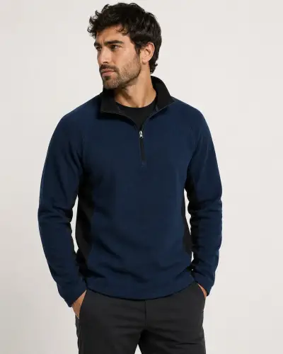 Polar azul para hombre Spyder con cierre - miniatura 1