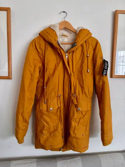 Chaqueta mostaza con forro mujer - miniatura 1