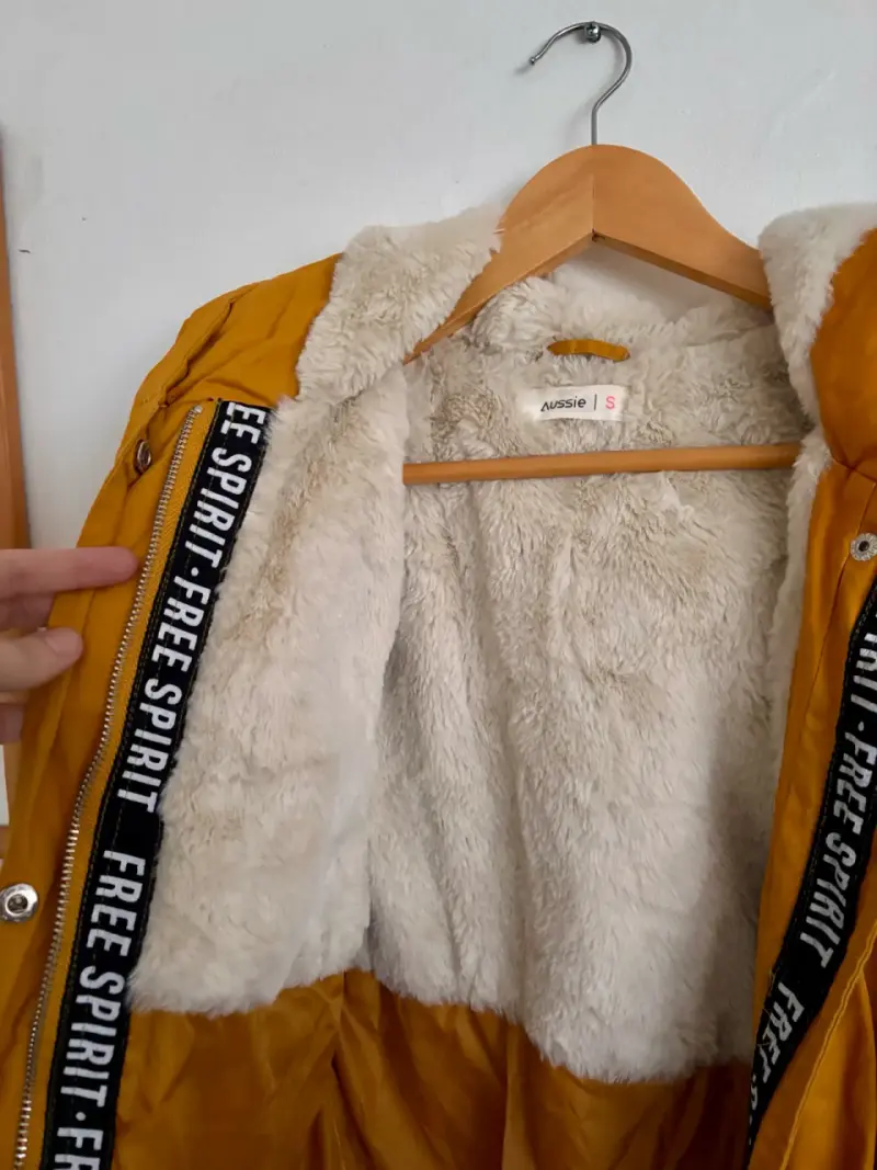Chaqueta mostaza con forro mujer - 2
