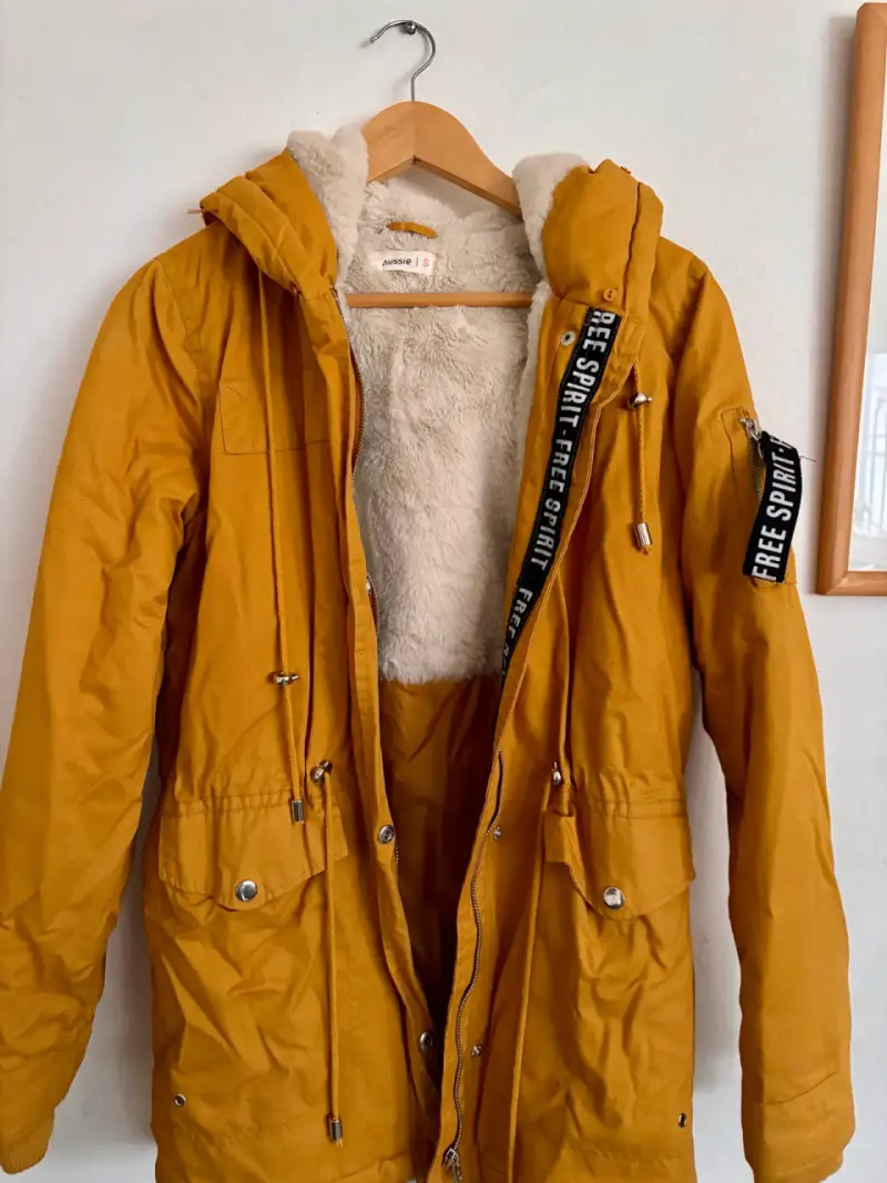 Chaqueta mostaza con forro mujer - 3