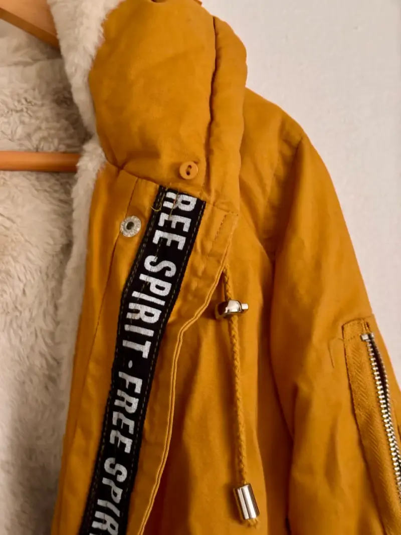 Chaqueta mostaza con forro mujer - 4