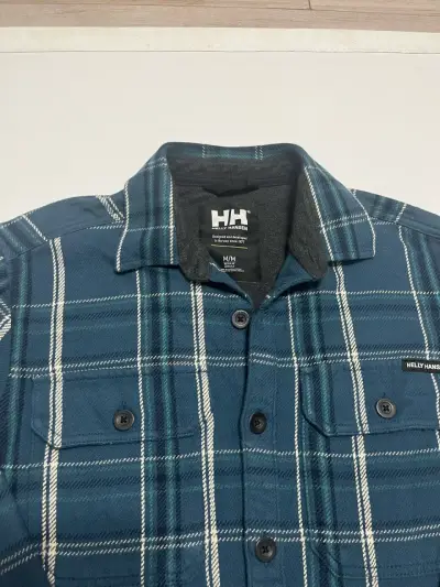 Camisa de franela a cuadros azul Helly Hansen para hombre - miniatura 3
