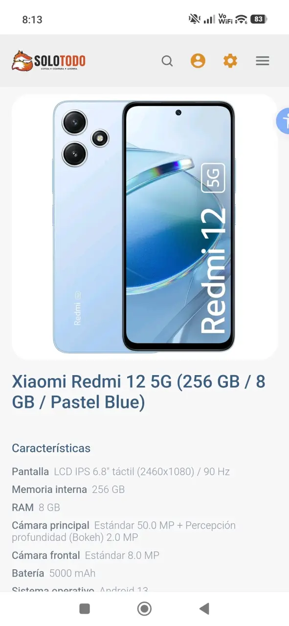Xiaomi Redmi 12 5G 256GB celeste - 4