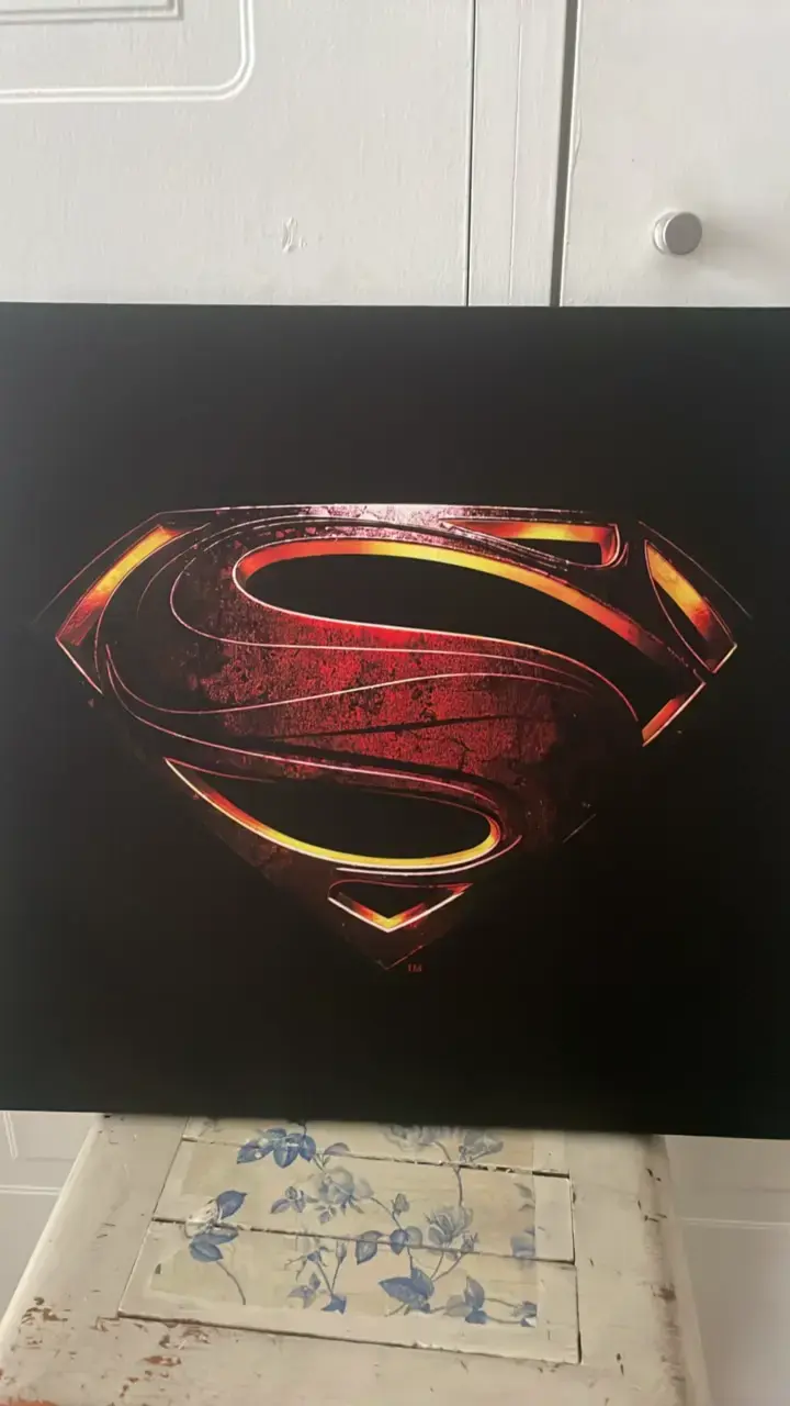 Cuadro decorativo logo Superman en lienzo - 1