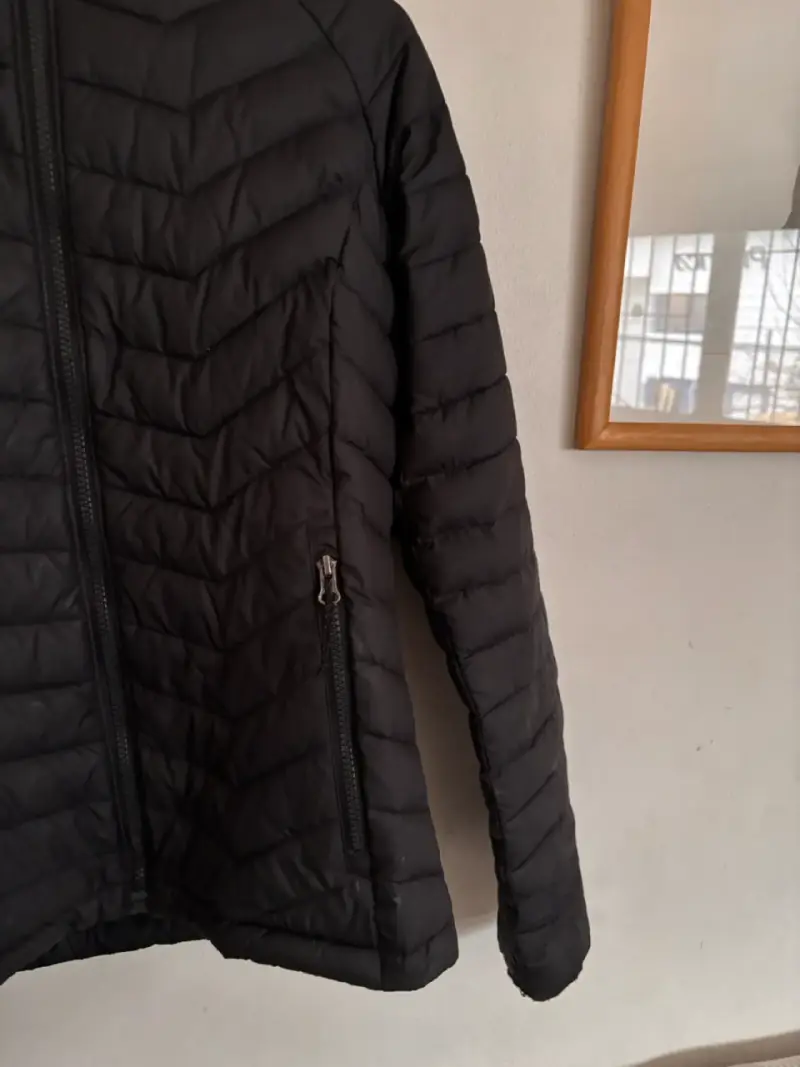 Parka acolchada negra Columbia con capucha - 2
