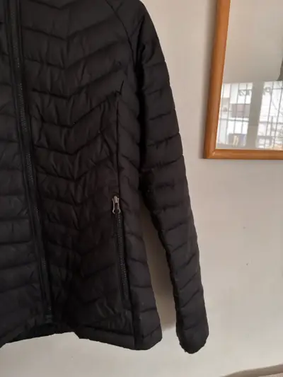 Parka acolchada negra Columbia con capucha - miniatura 2
