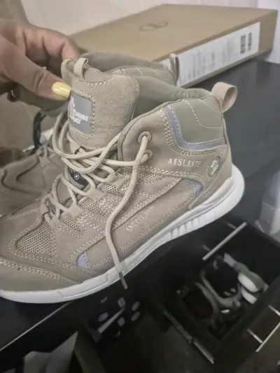 Zapatos  seguridad beige para mujer - miniatura 2